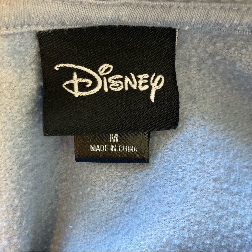 Disney Blue Logo Hoodie Sweatshirt Women’s Size Medium Lightweight Soft - Picture 7 of 7